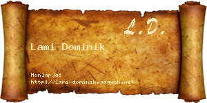 Lami Dominik névjegykártya